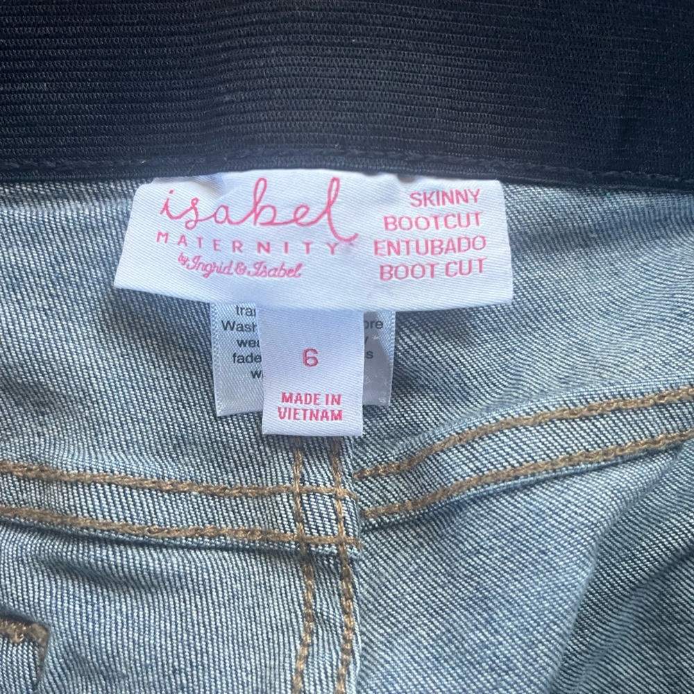 Isabel Maternity by Ingrid & Isabel Blue Skinny Bootcut Jeans - Picture 3 of 3
